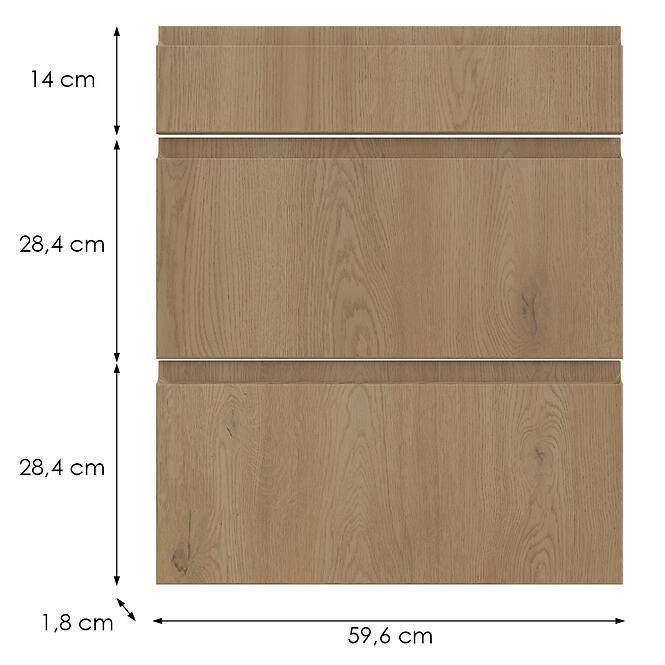Kuchynská predná časť D60s3  T8 K282 Dub Cremona Grii,2