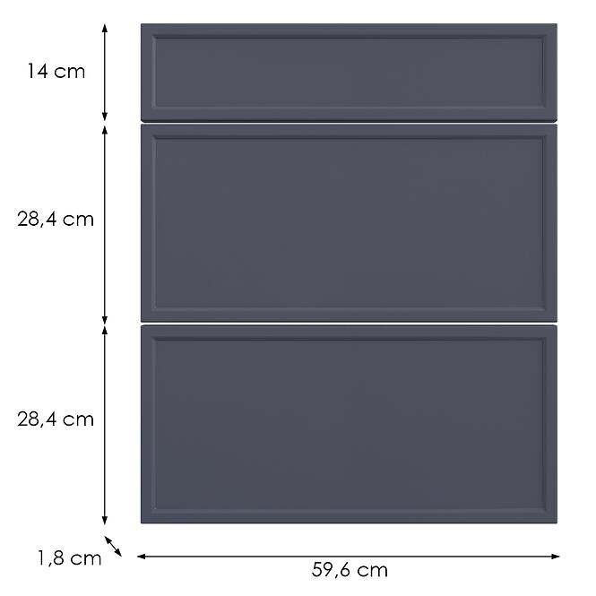 Kuchynská predná časť D60s3 O6 K273 Granát Gri