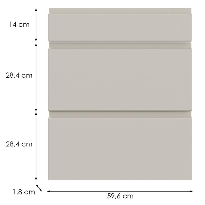 Kuchynská predná časť D60s3  T8 K943 Kašmír Gri,2