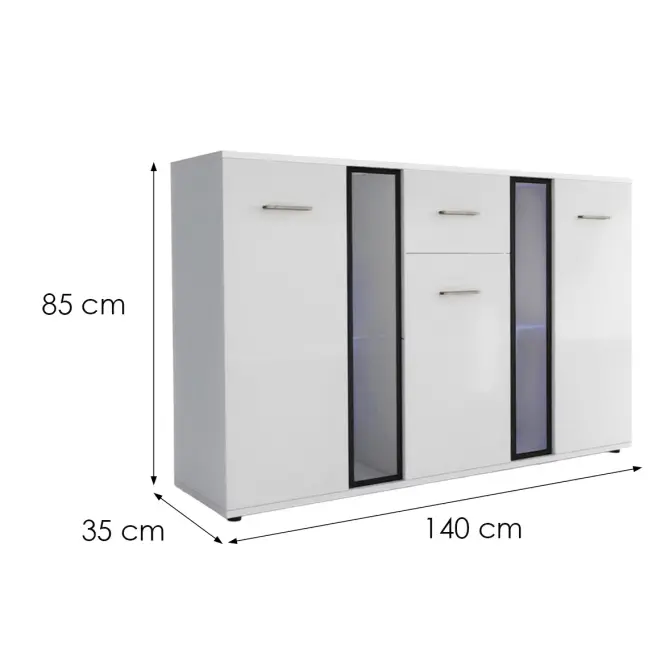 Komoda Enzo Biely Mat,2