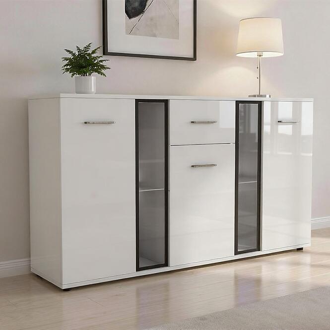 Komoda Enzo Biely Lesk,5