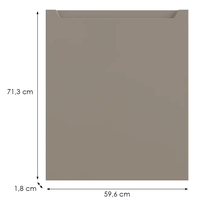 Kuchynská predná časť D60zs Q2 K204 Capuccino Matná Gri,2