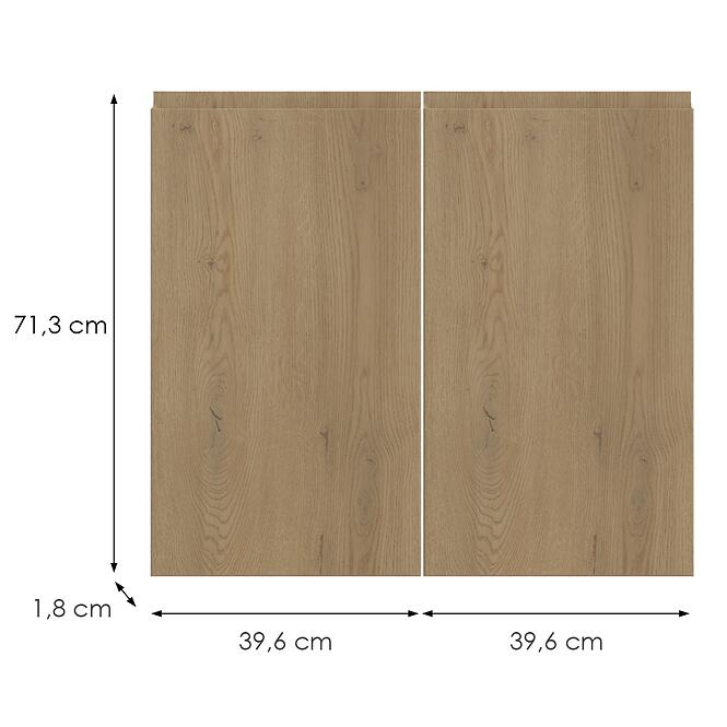 Kuchynská predná časť D80  T8 K282 Dub Cremona Grii