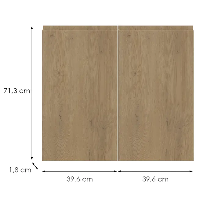 Kuchynská predná časť D80  T8 K282 Dub Cremona Grii,2