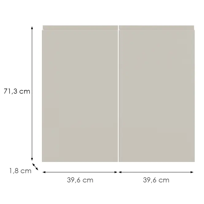 Kuchynská predná časť D80  T8 K943 Kašmír Gri,2