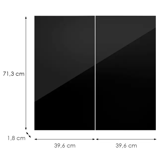 Kuchynská predná časť D80 L9 K165 Čierna Hg Griii,2