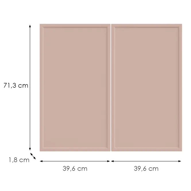 Kuchynská predná časť D80 O6 K276 Antická ružová Gr Ii,2