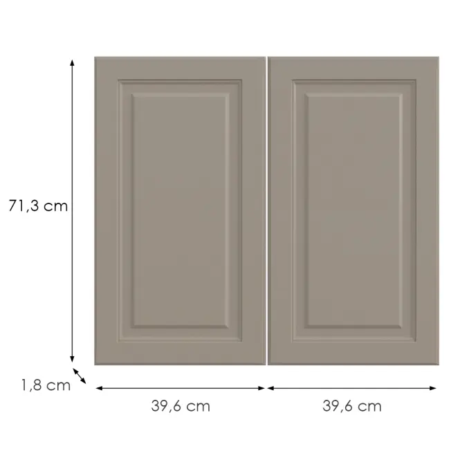 Kuchynská predná časť D80  V6 K257 Kašmír Matná Grii,2