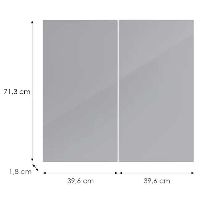 Kuchynská predná časť D80 L9 K268 Sivá Hg Griii,2