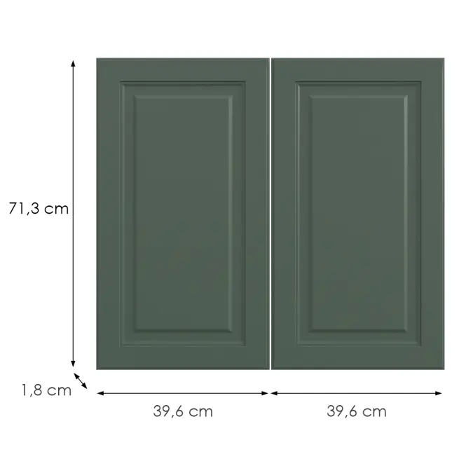 Kuchynská predná časť D80  V6 K274 Zelený labrador Gri,2