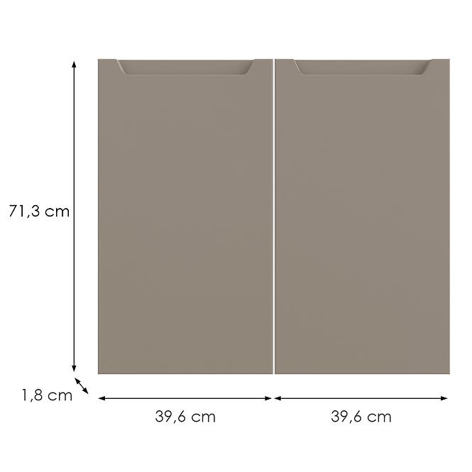 Kuchynská predná časť D80 Q2 K204 Capuccino Matná Gri