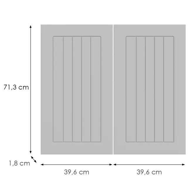 Kuchynská predná časť D80  H5 K252 Biely Gr I,2