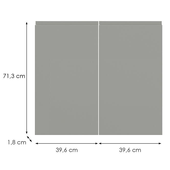 Kuchynská predná časť D80  T8 K261 Sivá Matná Grii,2