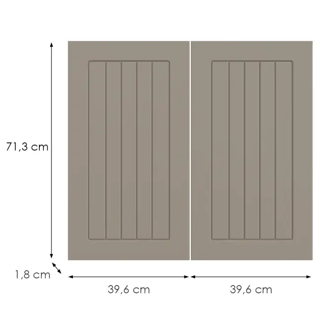 Kuchynská predná časť D80 H5 K257 Kašmír Matná Grii,2