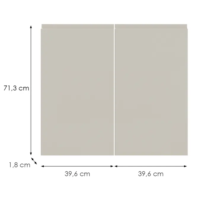 Kuchynská predná časť D80z  T8 K943 Kašmír Gri,2