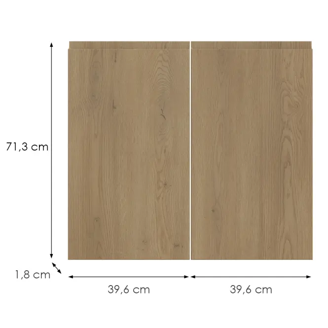 Kuchynská predná časť D80z T8 K282 Dub Cremona Grii,2