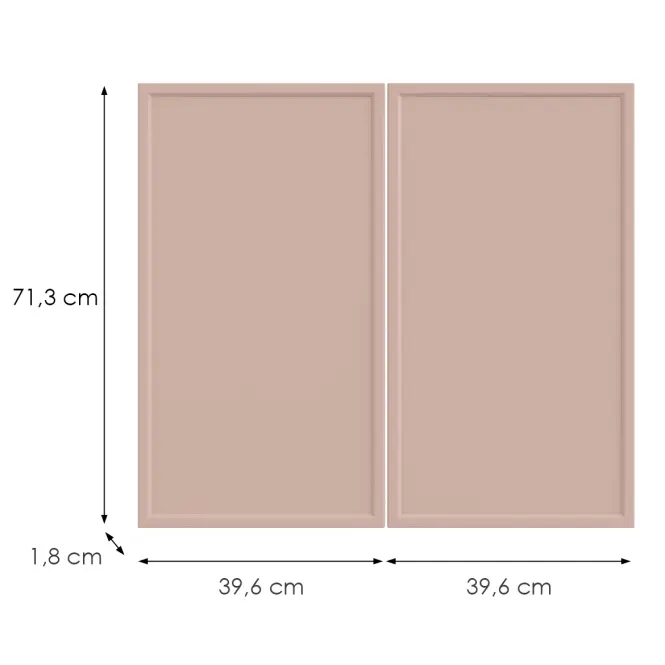 Kuchynská predná časť D80z O6 K276 Antická ružová Gr Ii,2