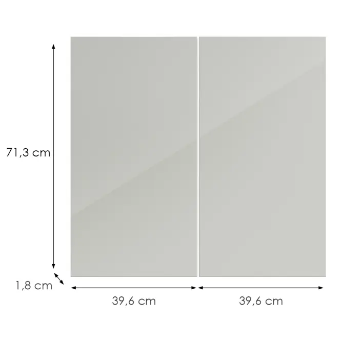 Kuchynská predná časť D80z L9 K900 Bianco Hg Griii,2
