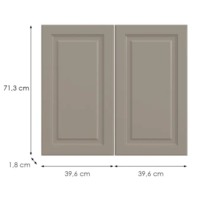 Kuchynská predná časť D80z  V6 K257 Kašmír Matná Grii,2