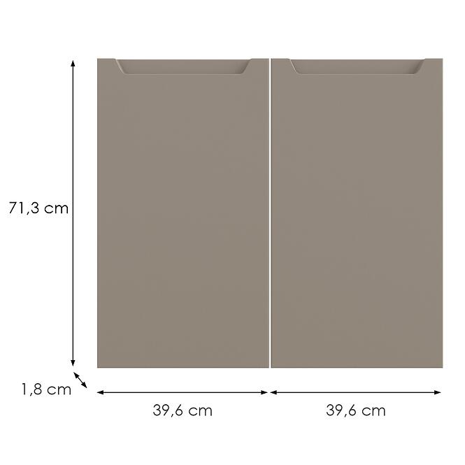 Kuchynská predná časť D80z Q2 K204 Capuccino Matná Gri,2