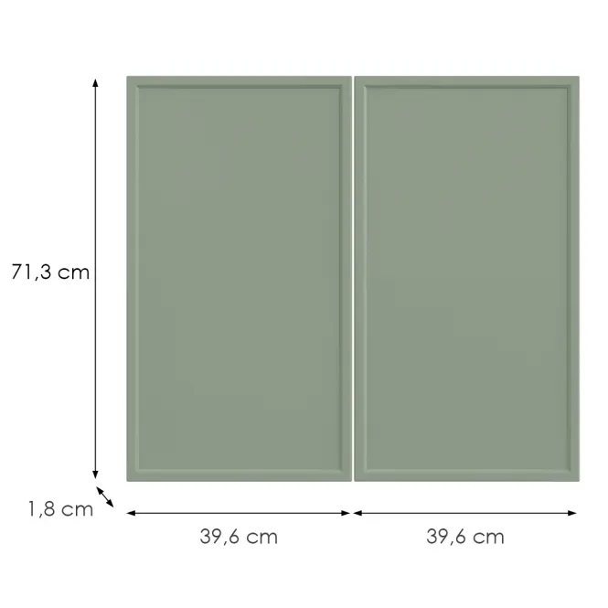 Kuchynská predná časť D80z O6 K-279 Olivový Grii,2