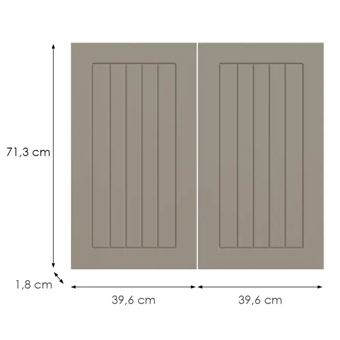Kuchynská predná časť D80z H5 K257 Kašmír Matná Grii,2