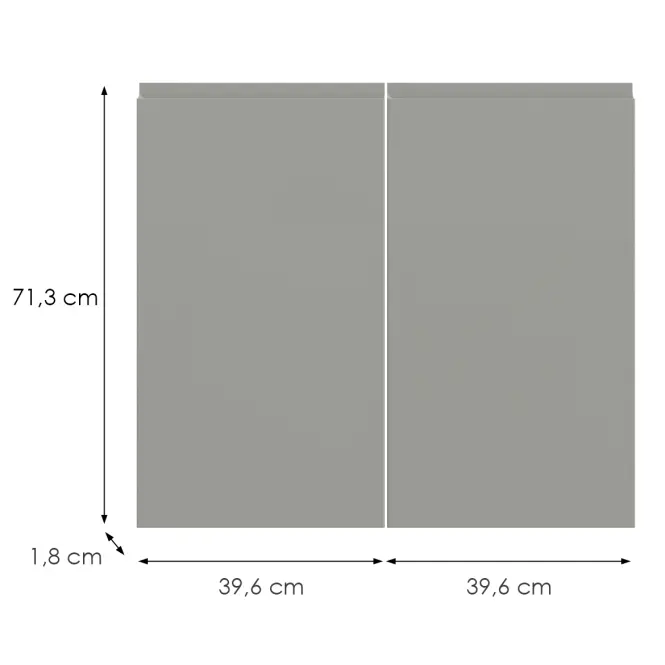 Kuchynská predná časť D80z  T8 K261 Sivá Matná Grii,2
