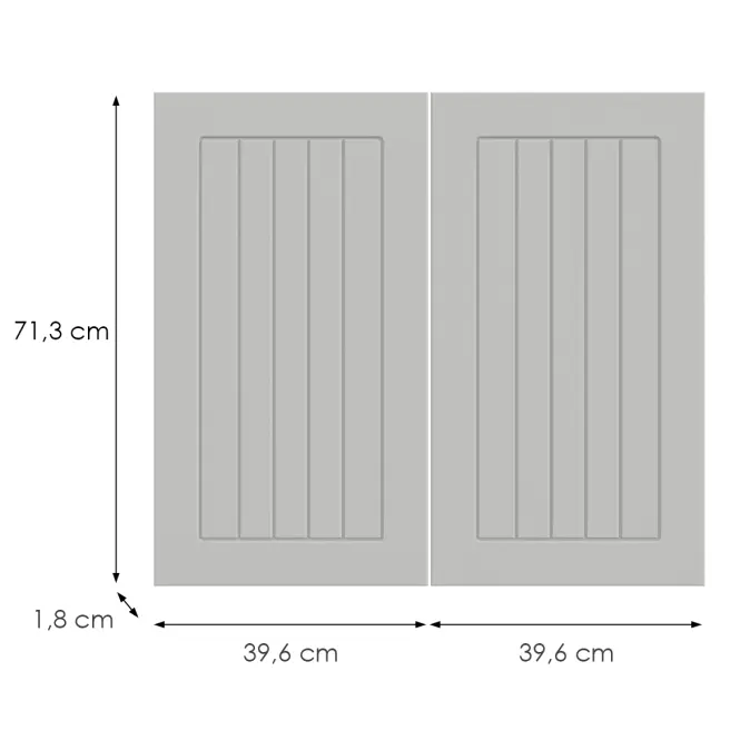 Kuchynská predná časť D80z  H5 K252 Biely Gr I,2