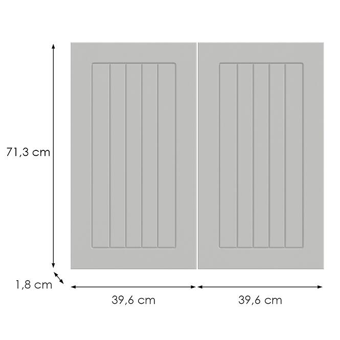 Kuchynská predná časť D80z  H5 K252 Biely Gr I,2