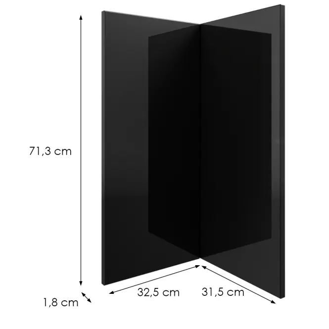 Kuchynská predná časť D90n L9 K165 Čierna Hg Griii,2