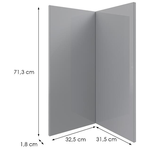 Kuchynská predná časť D90n L9 K268 Sivá Hg Griii,2