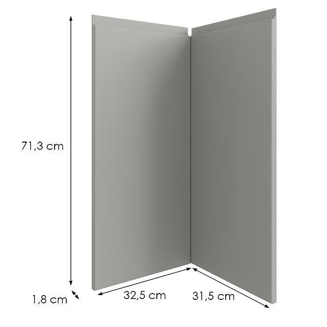 Kuchynská predná časť D90n  T8 K261 Sivá Matná Grii,2