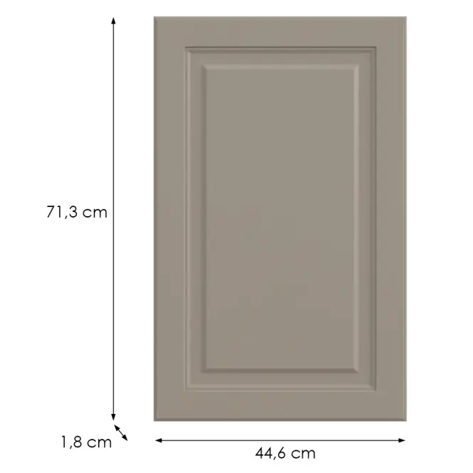 Kuchynská predná časť D45fzw  V6 K257 Kašmír Matná Grii,2