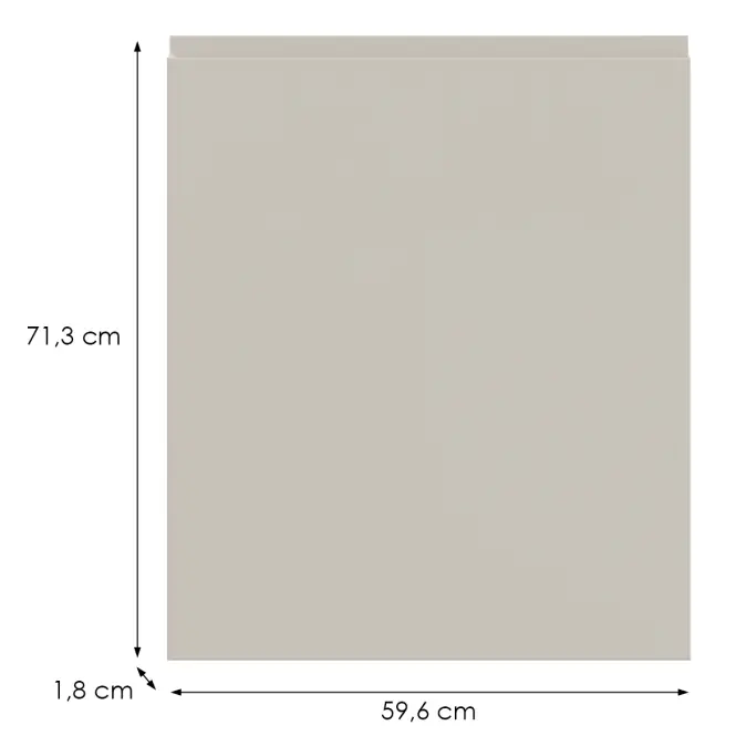 Kuchynská predná časť D60fzw  T8 K943 Kašmír Gri,2