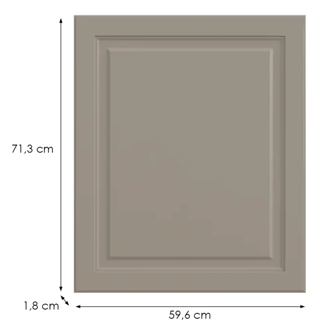 Kuchynská predná časť D60fzw  V6 K257 Kašmír Matná Grii,2