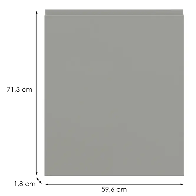 Kuchynská predná časť D60fzw  T8 K261 Sivá Matná Grii,2