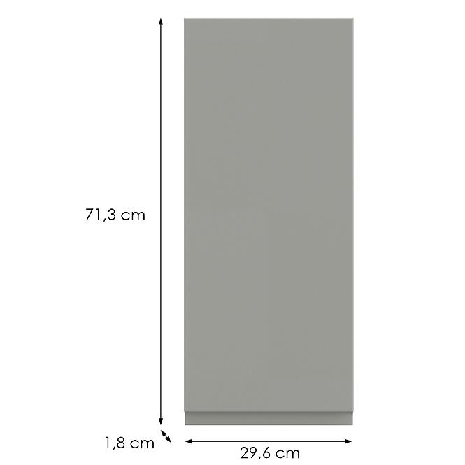 Kuchynská predná časť G30(72) P T8 K261 Sivá Matná Grii,2
