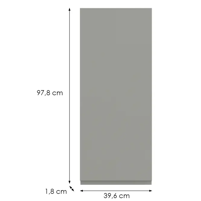 Kuchynská predná časť G40(100) P T8 K261 Sivá Matná Grii,2