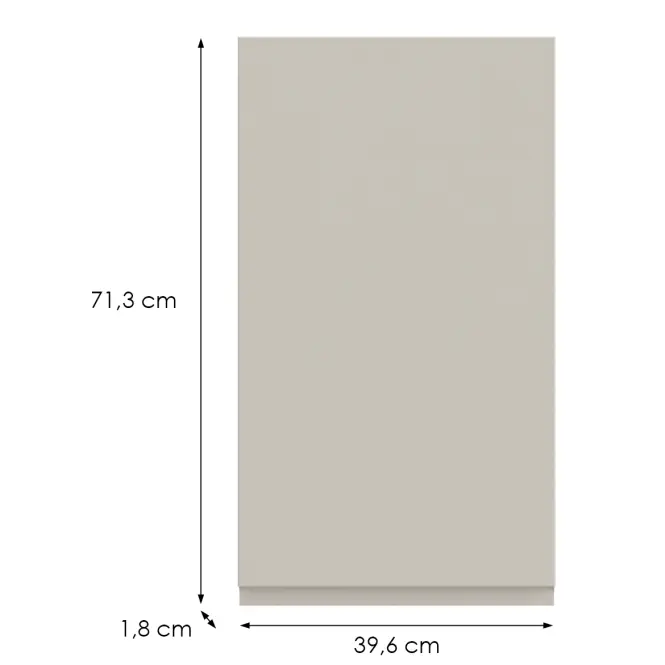 Kuchynská predná časť G40(72) P T8 K943 Kašmír Gri,2