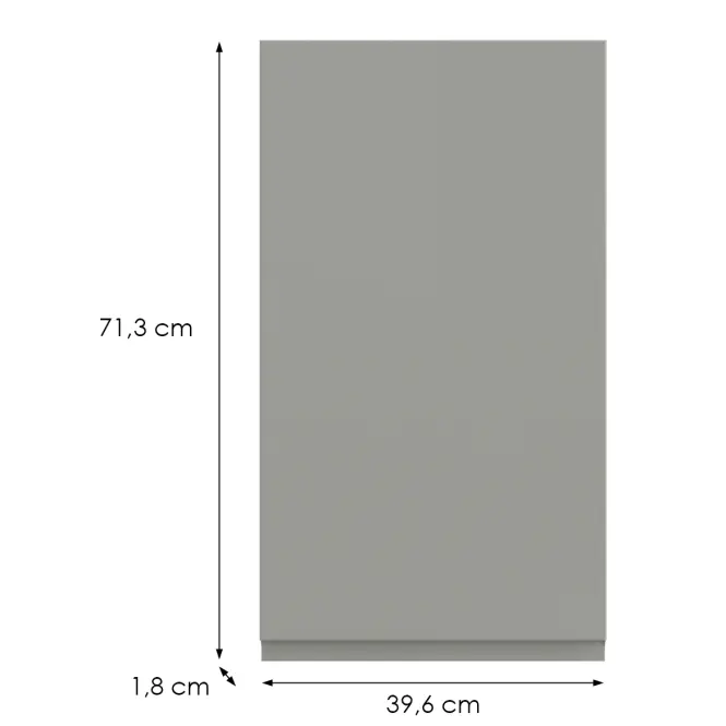 Kuchynská predná časť G40(72) L T8 K261 Sivá Matná Grii,2