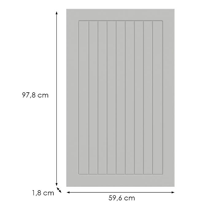 Kuchynská predná časť G60(100)(L/P) H5 K252 Biely Gr I,2