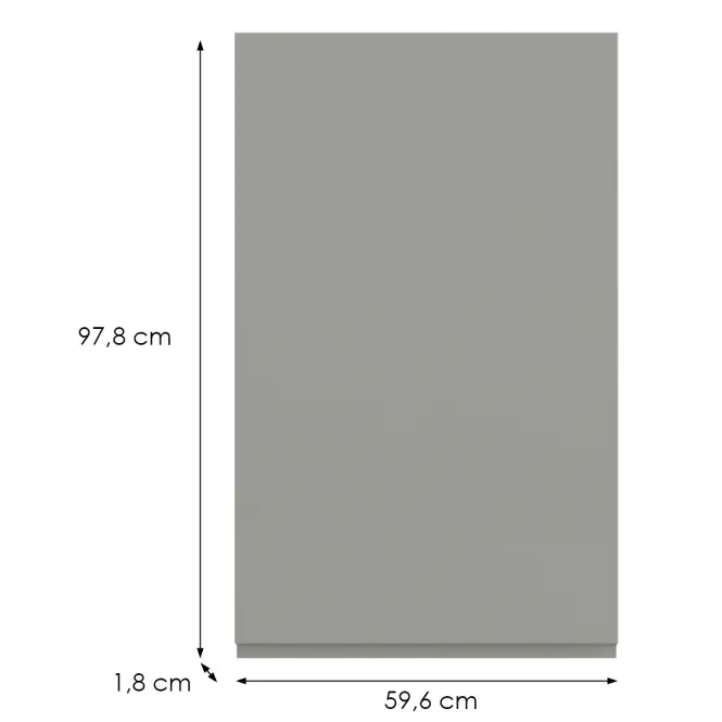 Kuchynská predná časť G60(100) L T8 K261 Sivá Matná Grii,2