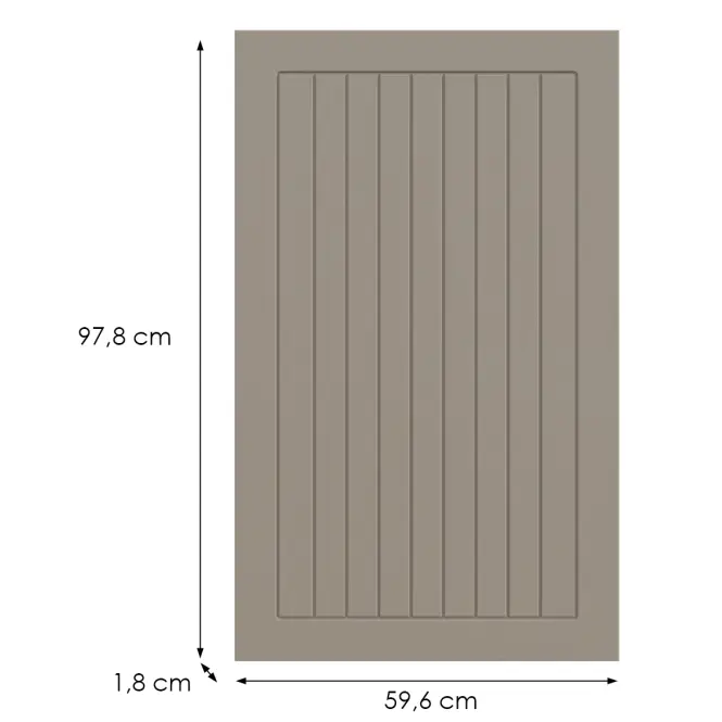 Kuchynská predná časť G60(100)(L/P) H5 K257 Kašmír Matná Grii,2