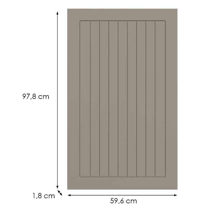 Kuchynská predná časť G60(100)(L/P) H5 K257 Kašmír Matná Grii,2