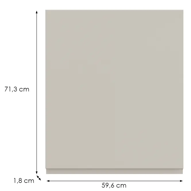 Kuchynská predná časť G60(72) P T8 K943 Kašmír Gri,2