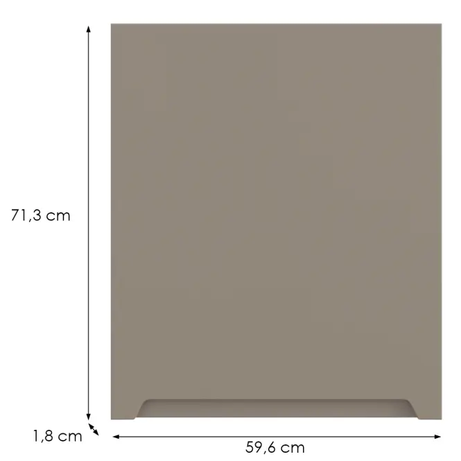 Kuchynská predná časť G60(72) P Q2 K204 Capuccino Matná Gri,2