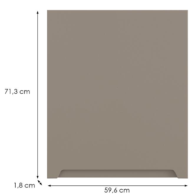 Kuchynská predná časť G60(72) P Q2 K204 Capuccino Matná Gri,2