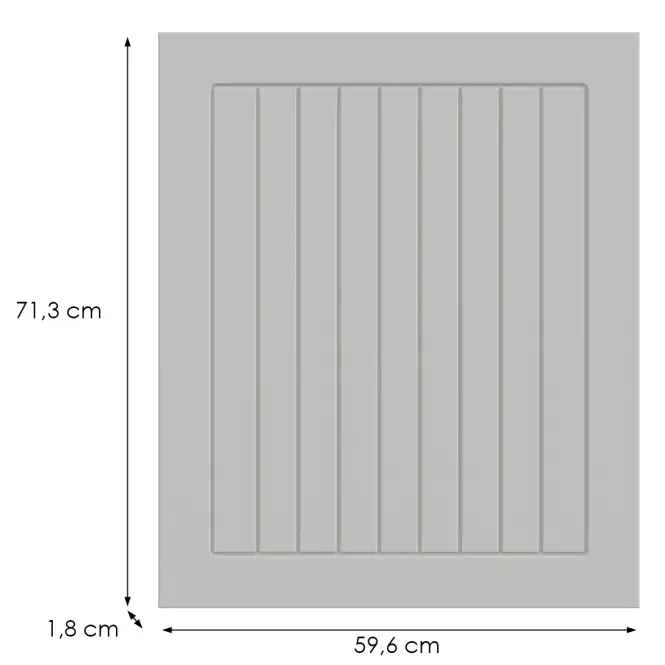 Kuchynská predná časť G60(72)(L/P) H5 K252 Biely Gr I,2