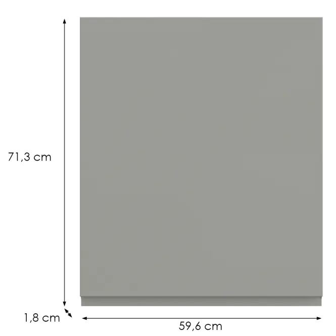 Kuchynská predná časť G60(72) P T8 K261 Sivá Matná Grii,2