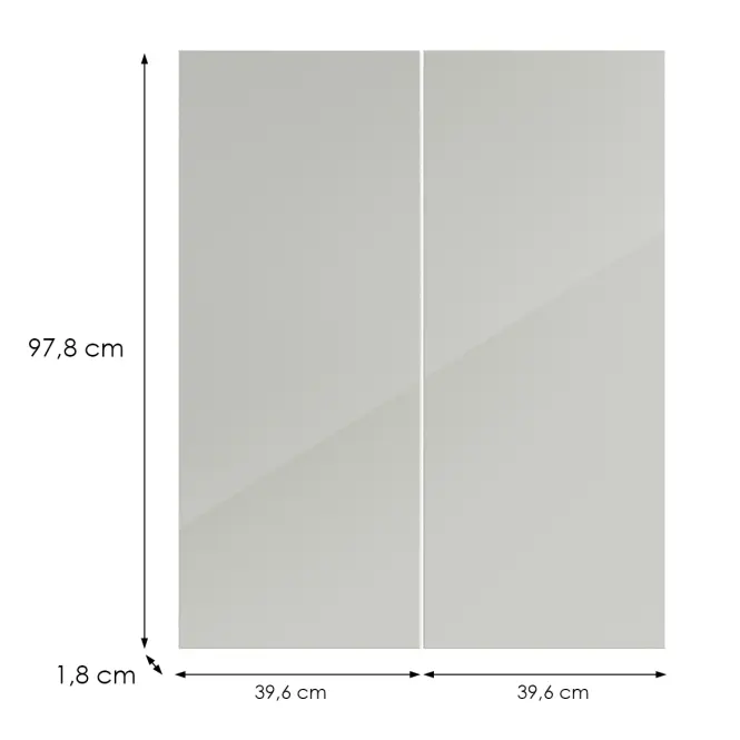 Kuchynská predná časť G80(100) L9 K900 Bianco Hg Griii,2